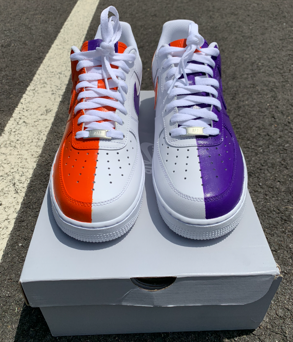 Orange and purple air force 1 Clearance